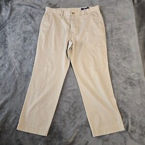 Vineyard Vines Men's Breaker Pants Khaki Tan 34x29 Cotton Twill Chinos Casual